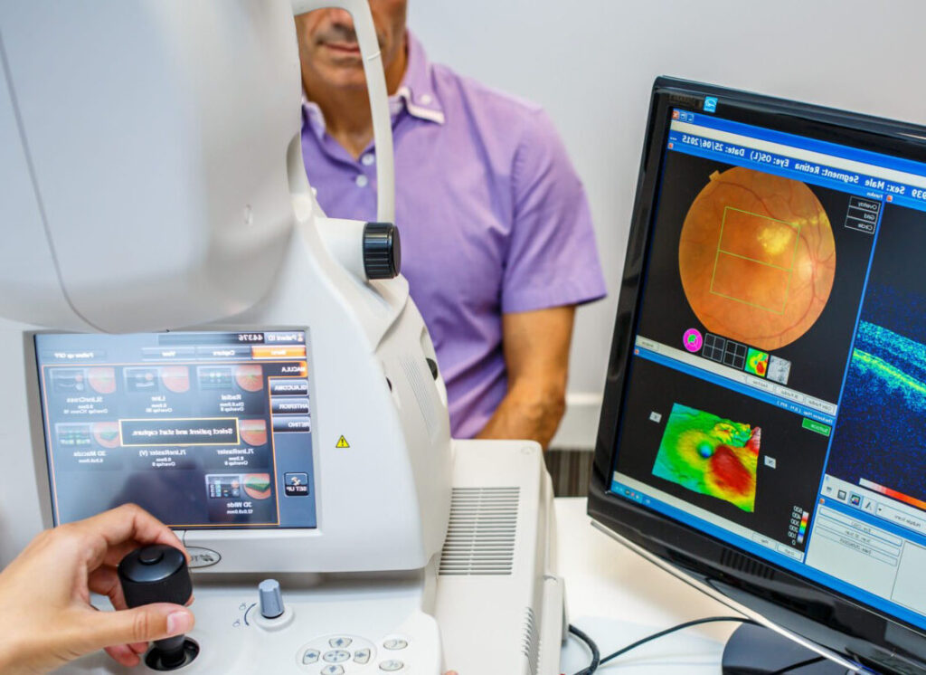 examen de retinografia, fotos de la retina